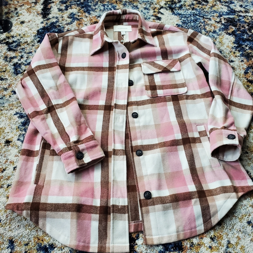 Ecothreads Womens Plaid‎ Shacket